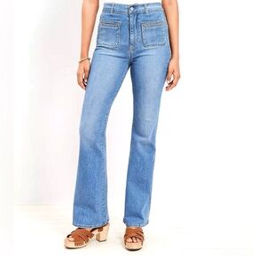 Slim Flare High Waisted Stretch Jeans